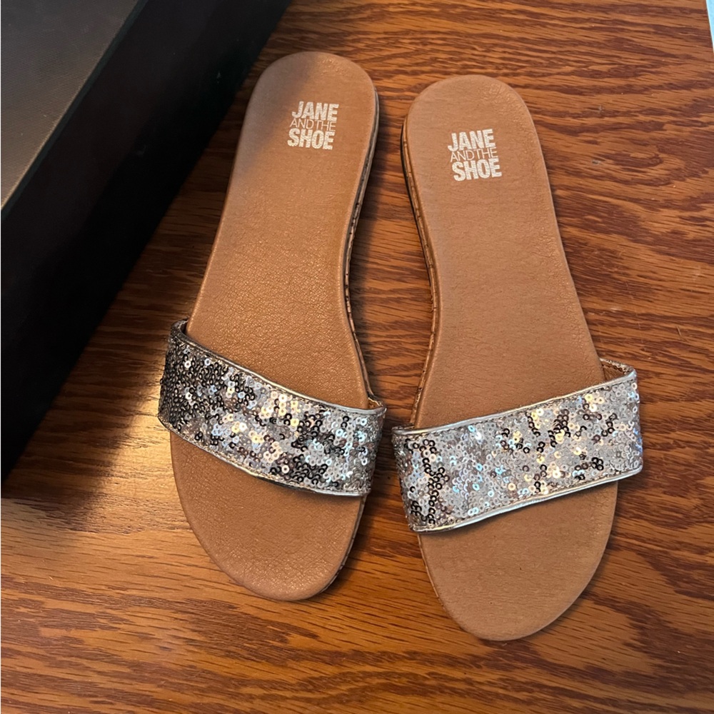 JANE AND THE SHOE Silver Brown Sandals